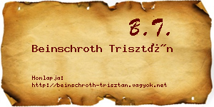 Beinschroth Trisztán névjegykártya